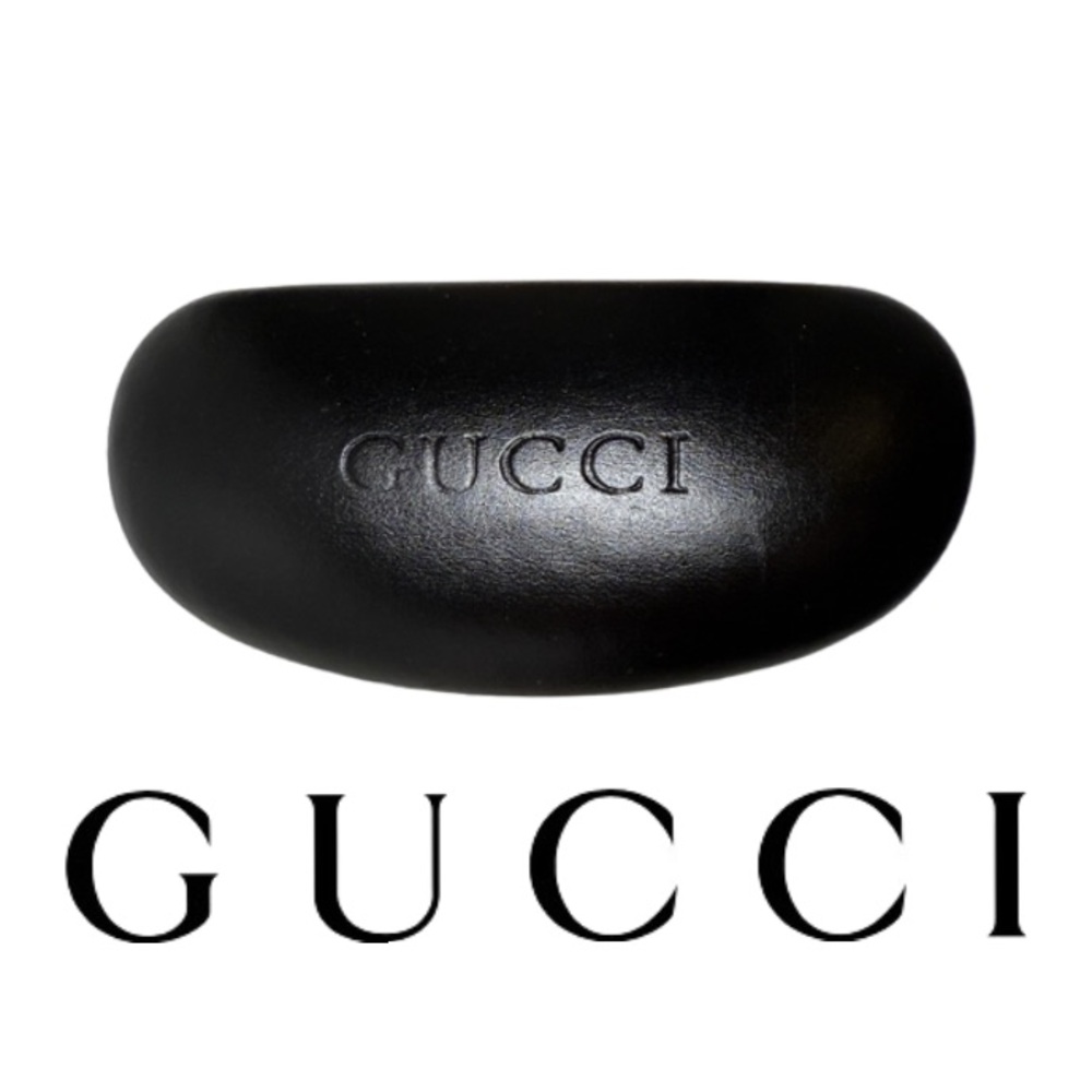 GUCCI | Hard Clamshell Sunglasses Case Black Cream Summer Beach Vacation Resort
